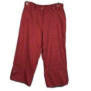 Shore Women's Pants Size 10 Linen Blend Cropped (BL)